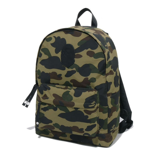 A BATHING APE BAPE 1ST CAMO APE HEAD PATCH DAYPACK TRAVEL GREEN