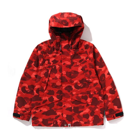 A BATHING APE BAPE COLOR CAMO SNOWBOARD JACKET RED