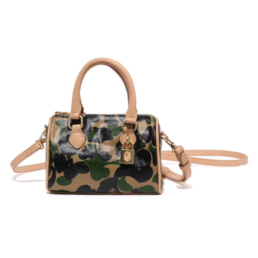 A BATHING APE BAPE Ladies' ABC CAMO MINI SHOULDER BAG GREEN
