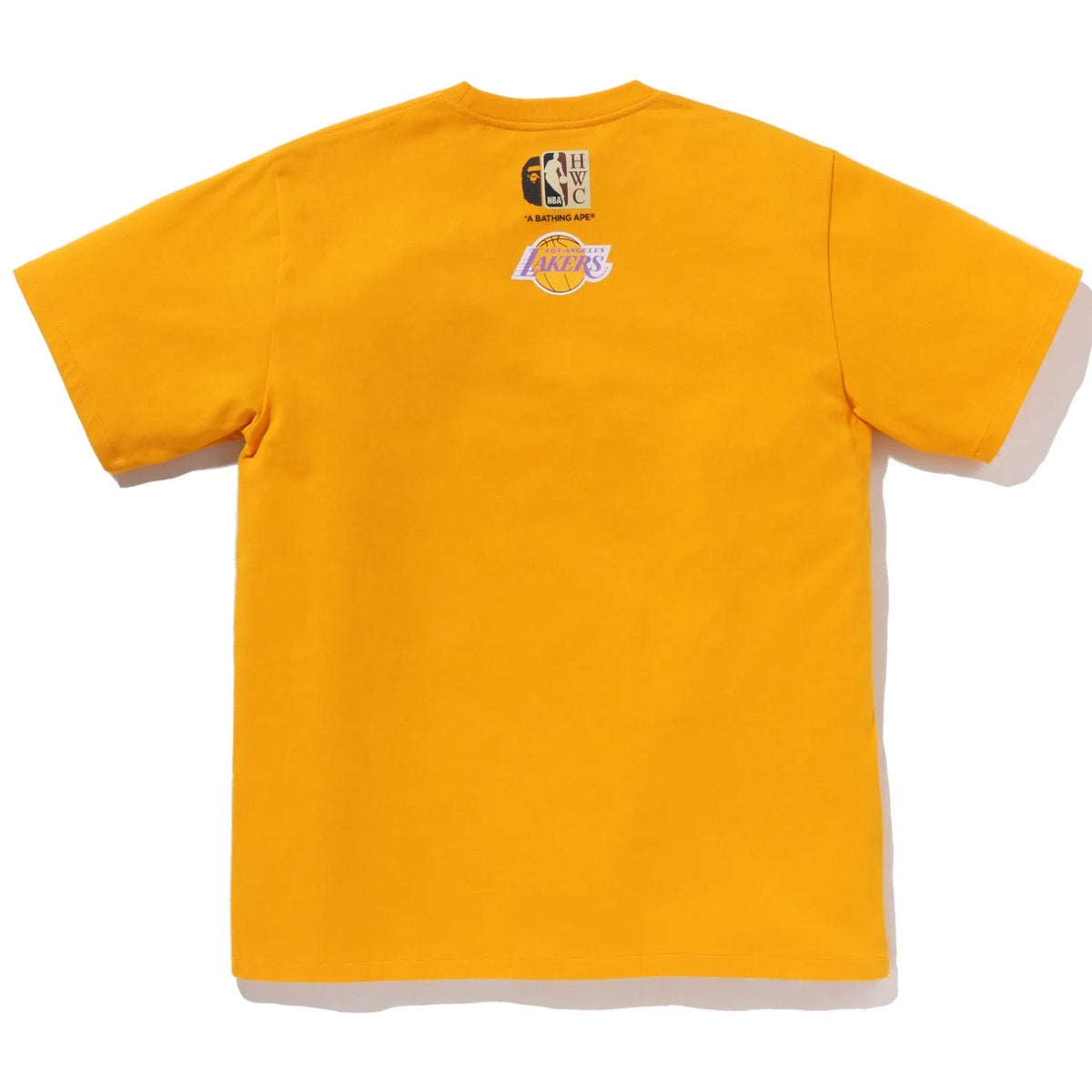 A BATHING APE BAPE M&N NBA LOS ANGELES LAKERS TEE YELLOW