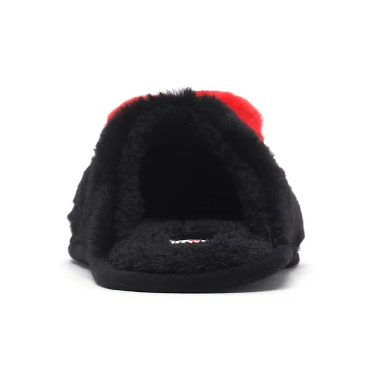 A BATHING APE BAPE APEE HEART FURRY SLIPPER BLACK