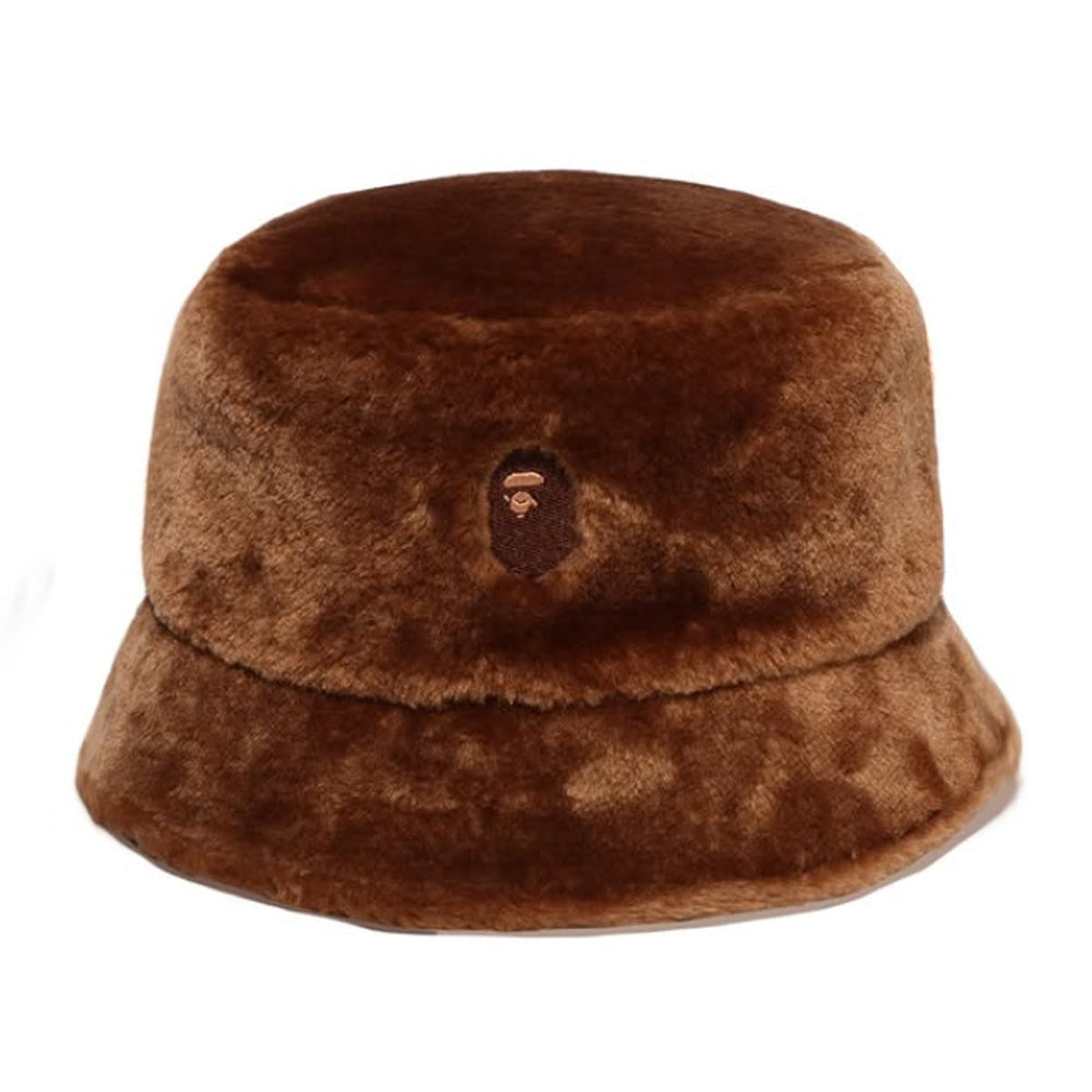 A BATHING APE BAPE Ladies' ONE POINT BOA HAT BROWN