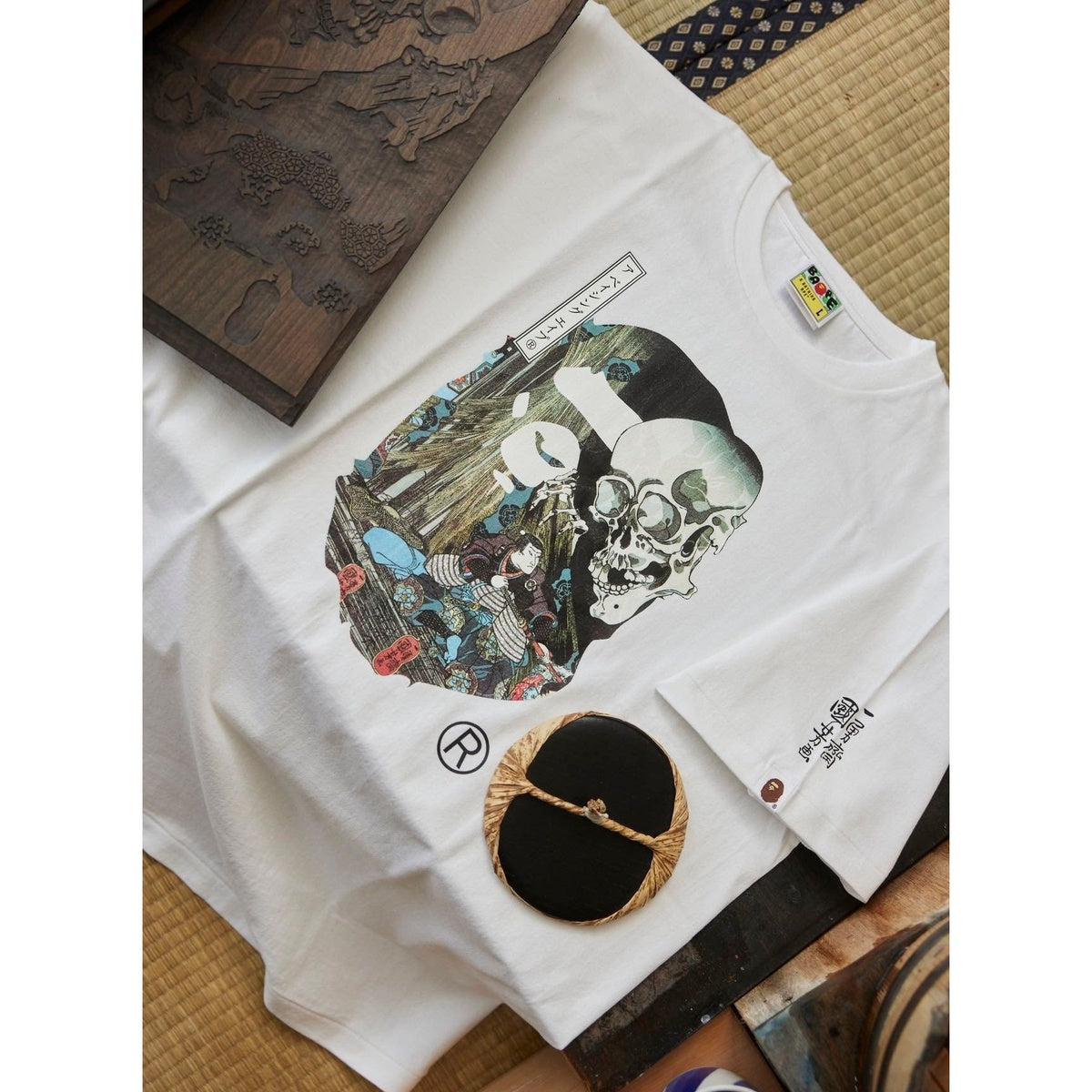 BAPE X UKIYO-E APE HEAD TEE #3 2XL餓者髑髏 BAPE X UKIYO-E 】APE HEAD TEE #3 | bape.com