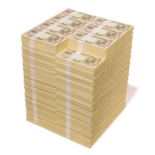 A BATHING APE BAPE SAINT MXXXXXX BANKNOTES STOOL WHITE