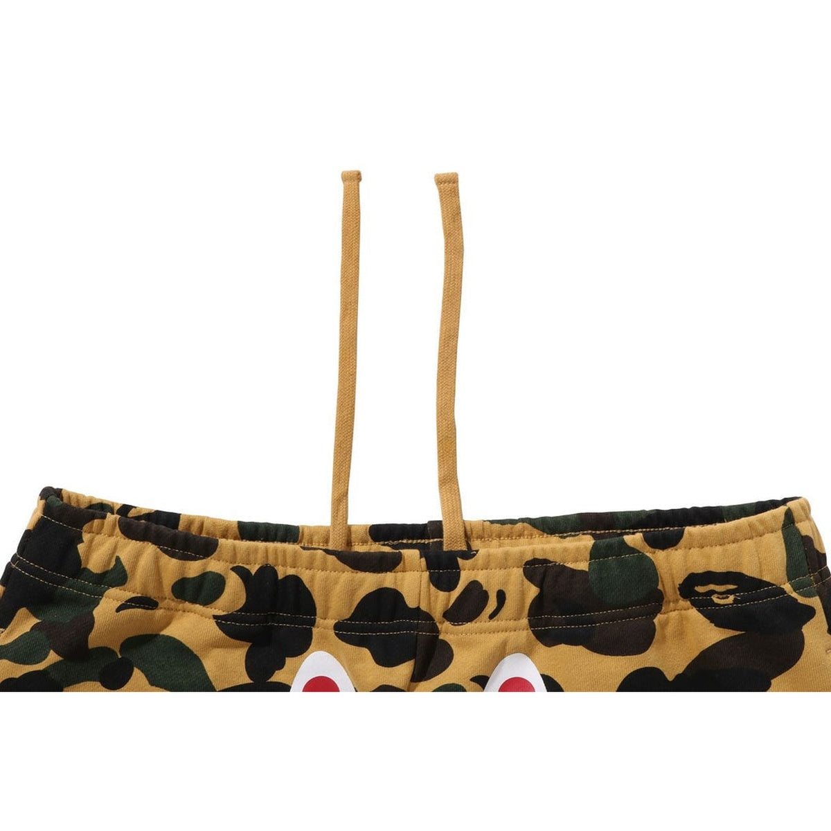 A BATHING APE BAPE 1ST CAMO SHARK SWEAT PANTS YELLOW