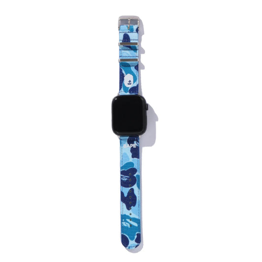 A BATHING APE BAPE ABC CAMO NATO BAND FOR APPLE WATCH BLUE