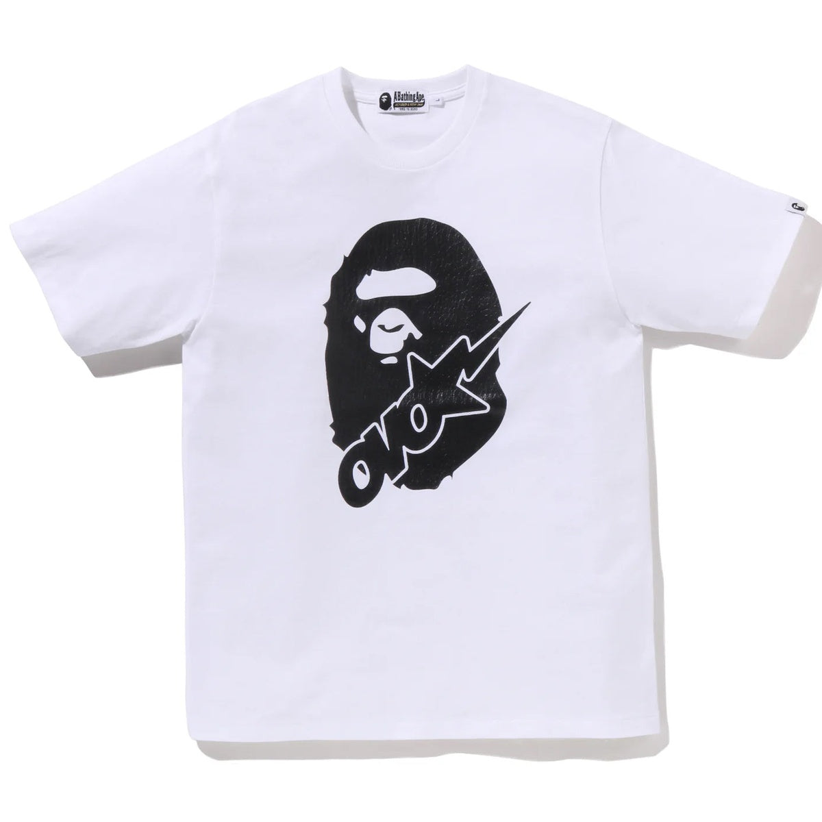 A BATHING APE BAPE OVO STA CROCODILE PRINT TEE WHITE