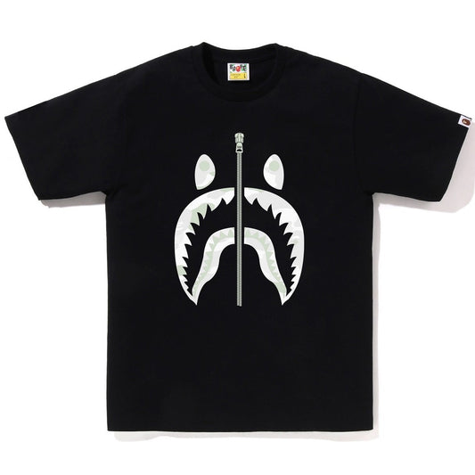 A BATHING APE BAPE CITY CAMO SHARK TEE BLACK