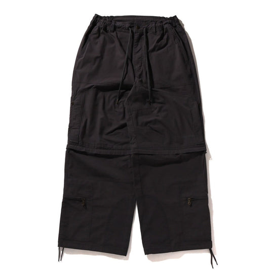 A BATHING APE BAPE HEAVY WASHED MULTI POCKET RELAXED FIT CARGO PANTS CHARCOAL