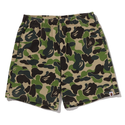 A BATHING APE BAPE ABC CAMO SWEAT SHORTS GREEN
