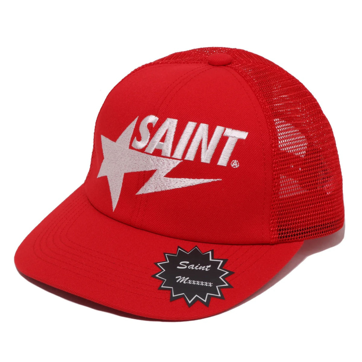 A BATHING APE BAPE SAINT MXXXXXX SAINT STA MESH CAP RED