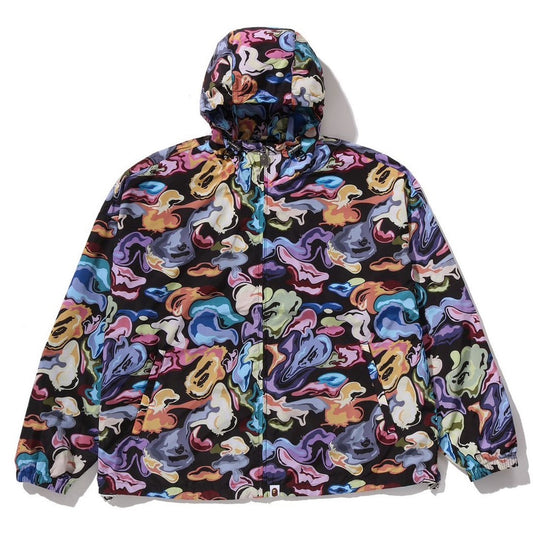 A BATHING APE BAPE ART CAMO HOODIED JACKET BLACK