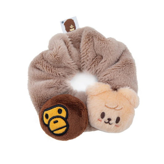 A BATHING APE BAPE STRAYKIDS PUPPYM BABY MILO SCRUNCHIE BEIGE