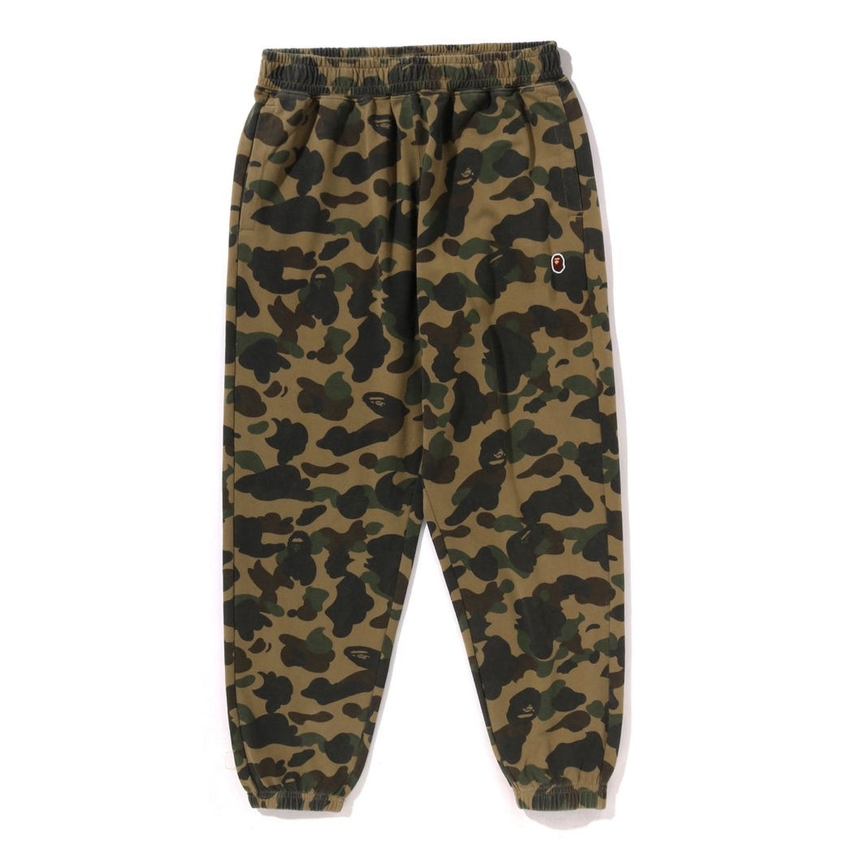A BATHING APE BAPE 1ST CAMO ONE POINT RELAXED FIT SWEAT PANTS GREEN