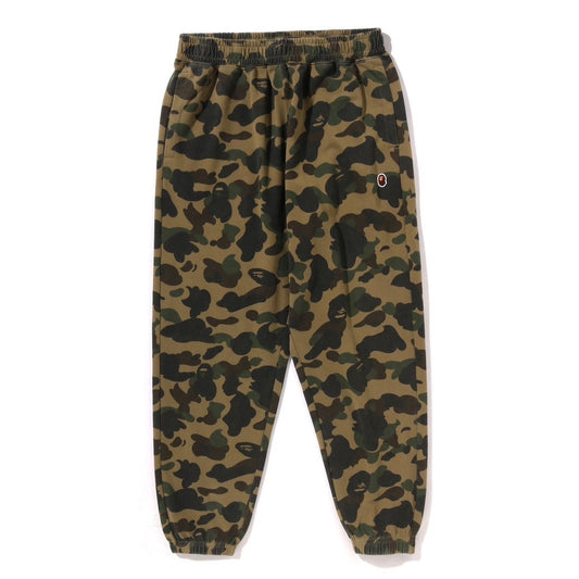 A BATHING APE BAPE 1ST CAMO ONE POINT RELAXED FIT SWEAT PANTS GREEN