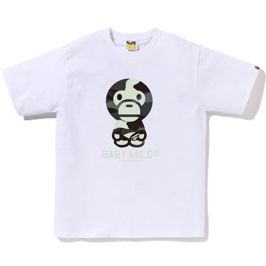 A BATHING APE BAPE CITY CAMO BABY MILO TEE WHITE