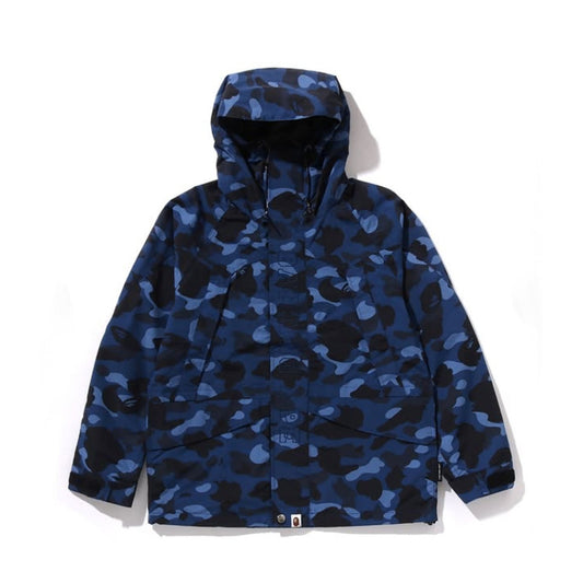 A BATHING APE BAPE COLOR CAMO SNOWBOARD JACKET NAVY