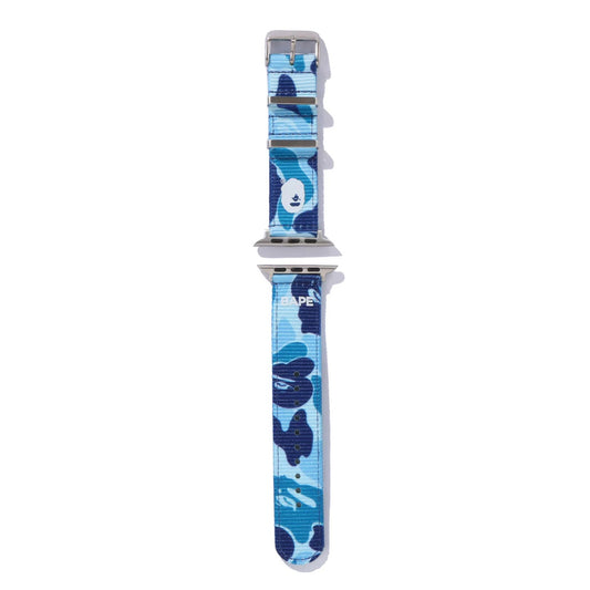 A BATHING APE BAPE ABC CAMO NATO BAND FOR APPLE WATCH BLUE