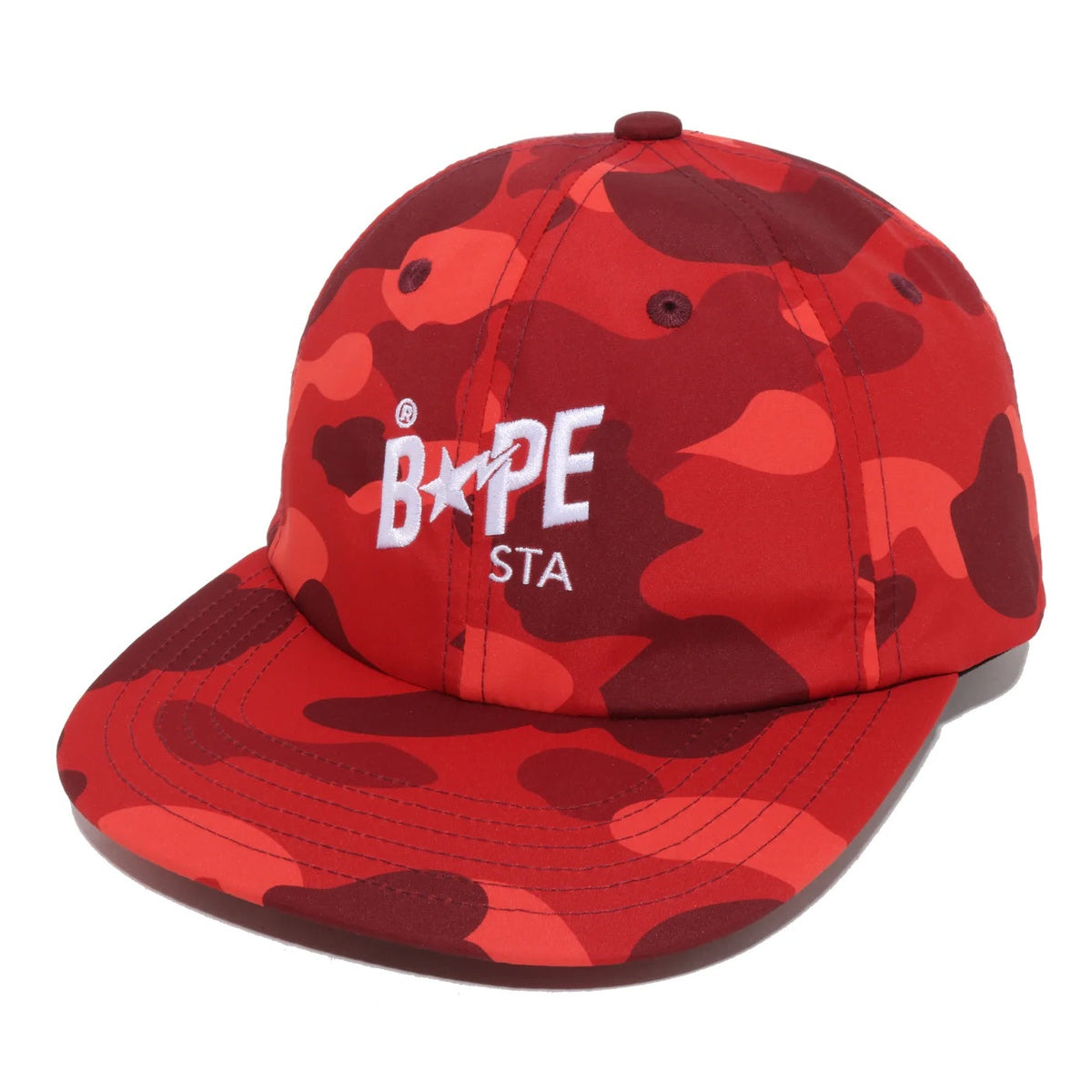 A BATHING APE COLOR CAMO BAPE STA PANEL CAP RED