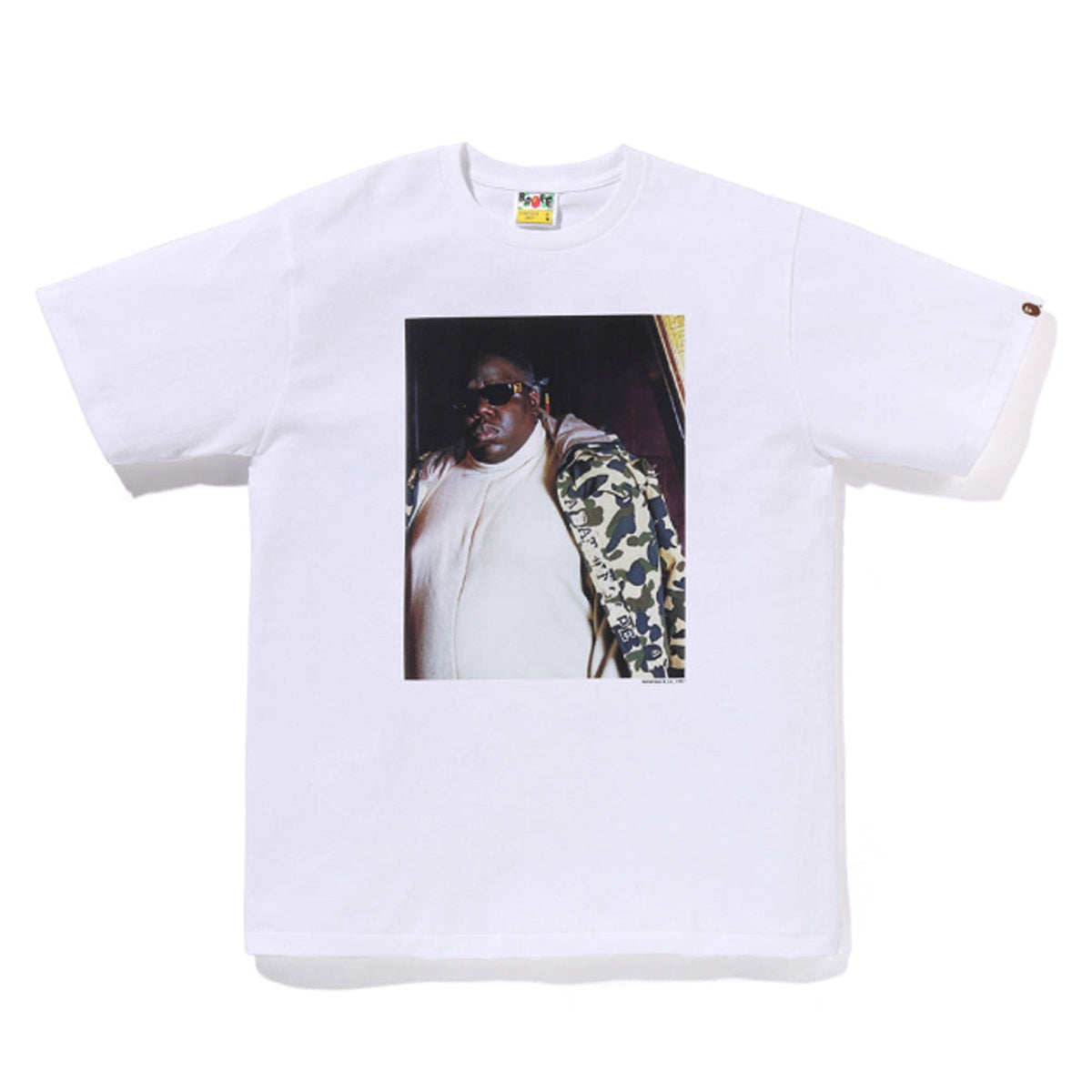 A BATHING APE BAPE SHAWN MORTENSEN BIGGIE TEE WHITE