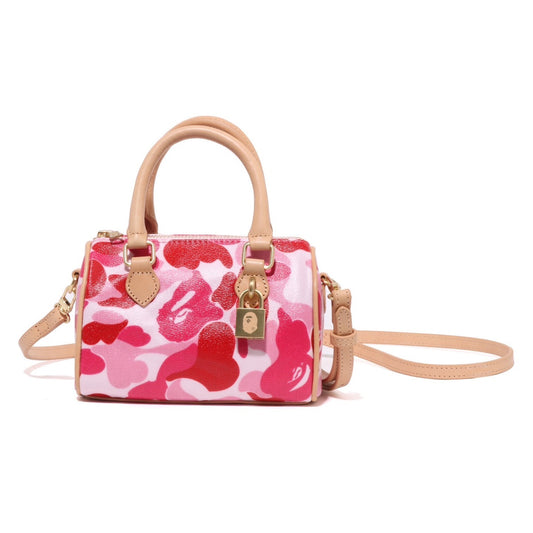 A BATHING APE BAPE Ladies' ABC CAMO MINI SHOULDER BAG PINK