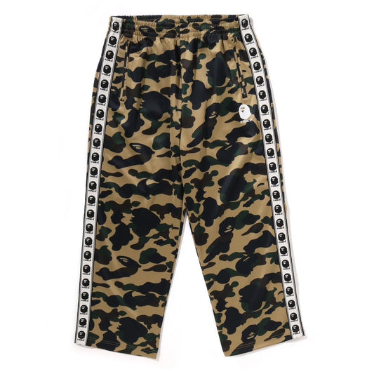 A BATHING APE BAPE 1ST CAMO LOOSE FIT TRACK PANTS YELLOW