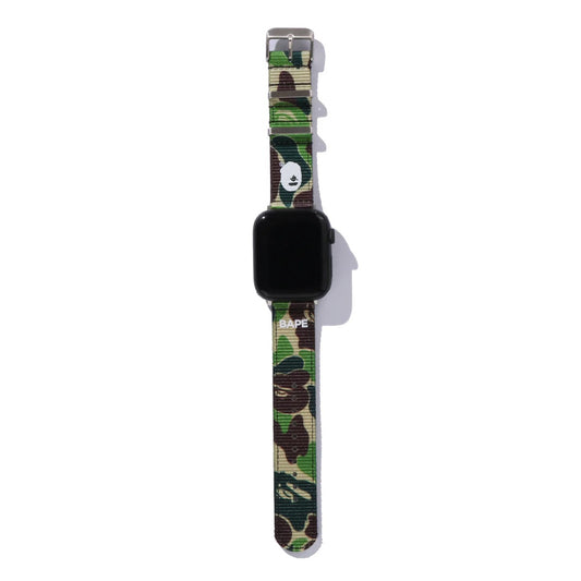A BATHING APE BAPE ABC CAMO NATO BAND FOR APPLE WATCH GREEN