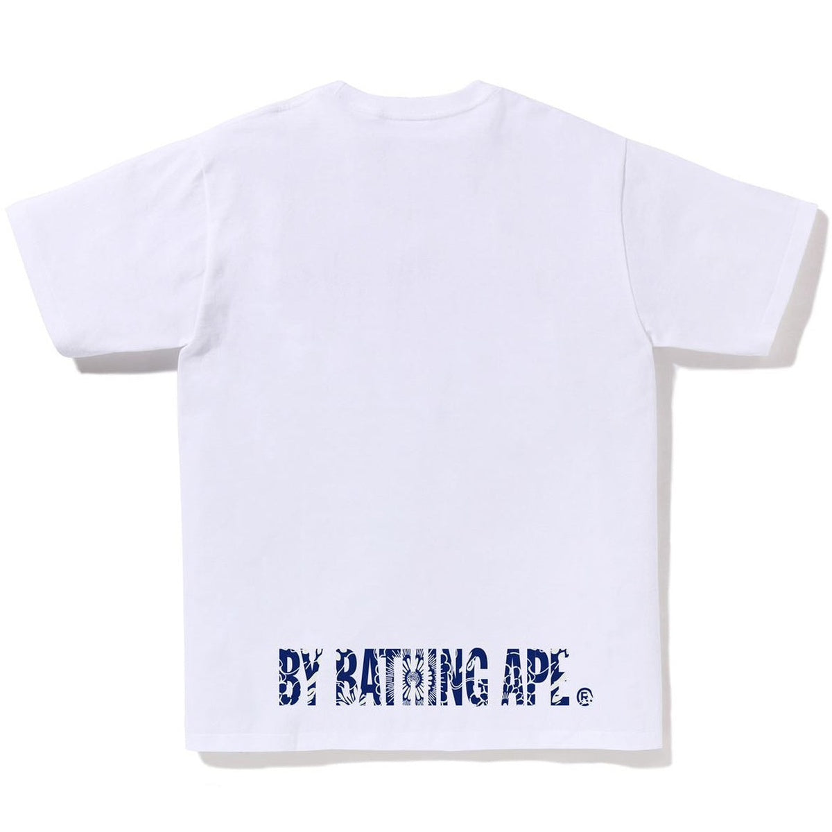 A BATHING APE BAPE JAPANESE INDIGO ART CAMO APE FACE TEE WHITE