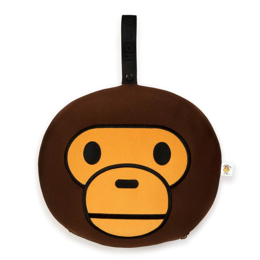 A NBATHING APE BABY MILO STORE BABY MILO TRAVEL PILLOW BROWN