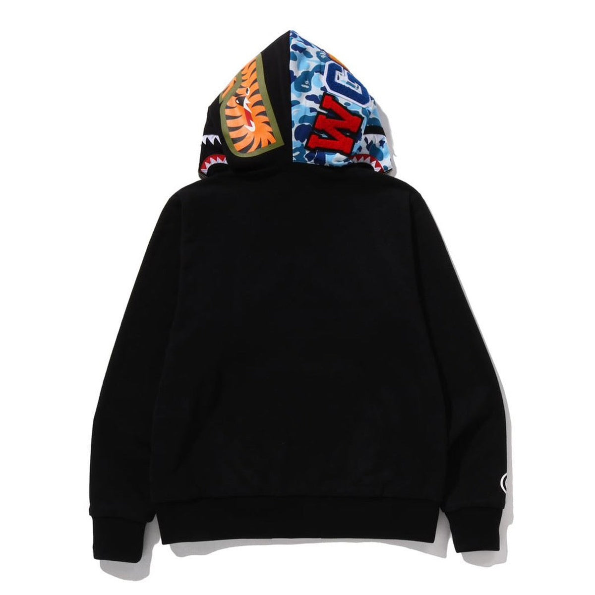 A BATHING APE BAPE ABC CAMO REVERSIBLE SHARK FULL ZIP HOODIE BLUE