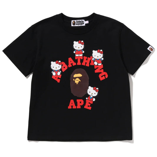 A BATHING APE BAPE SANRIO CHARACTERS MINI TEE HELLO KITTY BLACK