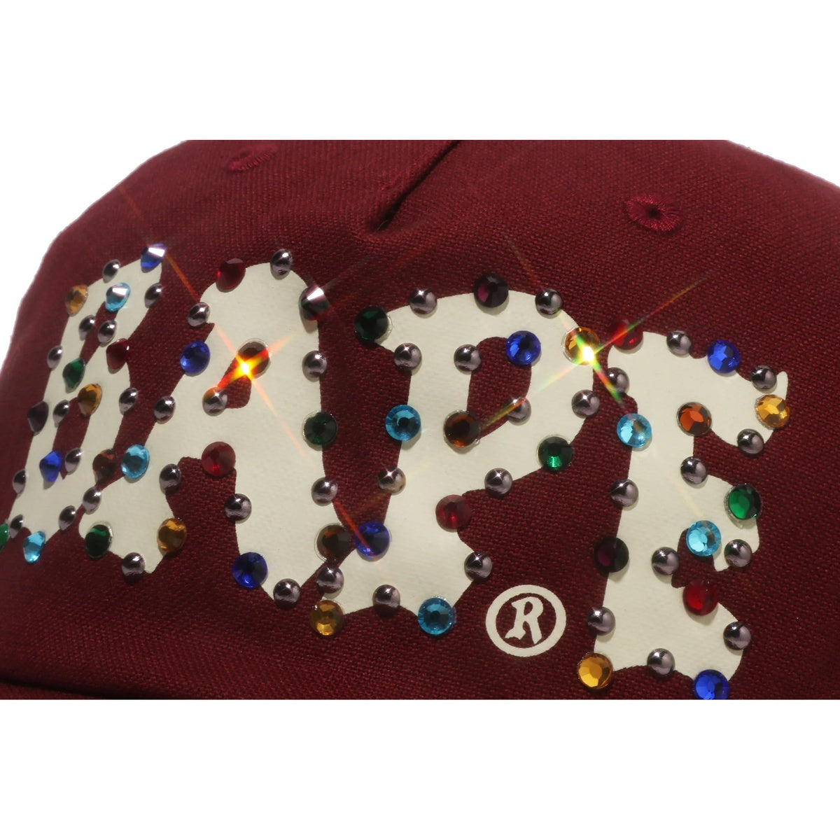 A BATHING APE BAPE COLOR STONE PANEL CAP BURGUNDY