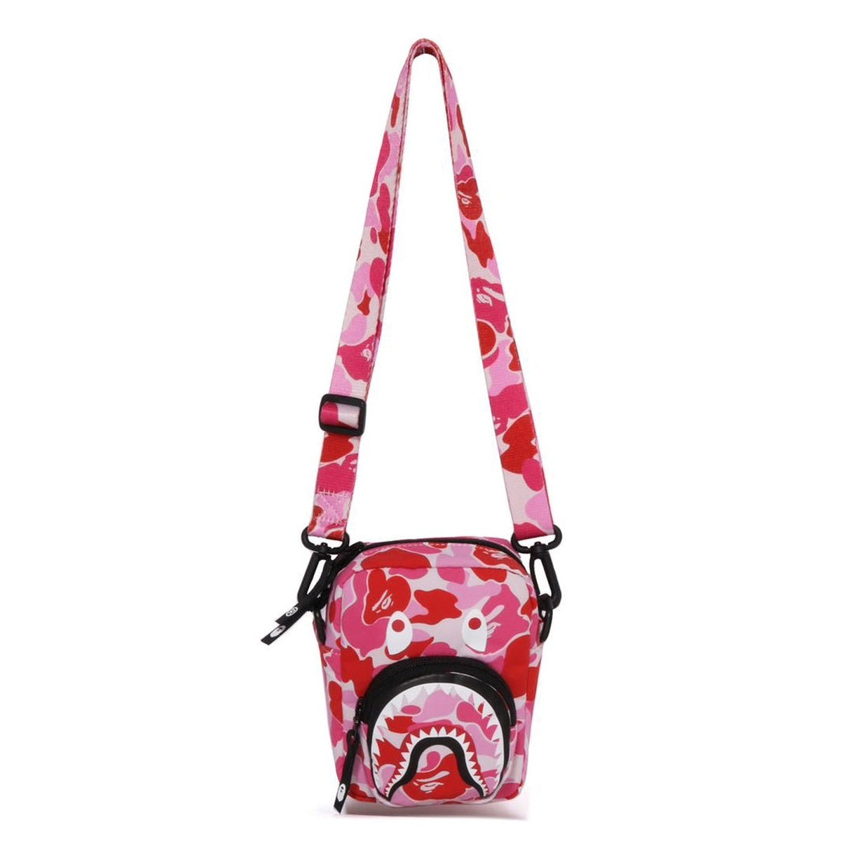 A BATHING APE BAPE ABC CAMO SHARK MINI BAG PINK