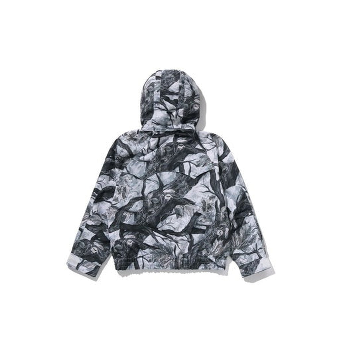 A BATHING APE BAPE TREE EDGE CAMO HOODED SNOWBOARD JACKET WHITE