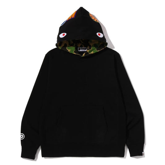 A BATHING APE BAPE ABC CAMO SHARK PULLOVER HOODIE BLACK