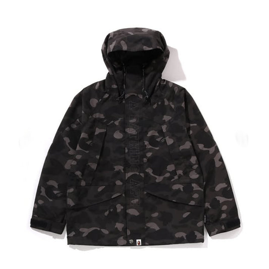 A BATHING APE BAPE COLOR CAMO SNOWBOARD JACKET BLACK