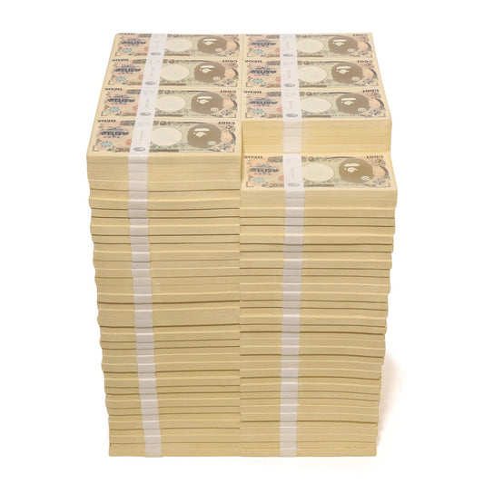 A BATHING APE BAPE SAINT MXXXXXX BANKNOTES STOOL WHITE