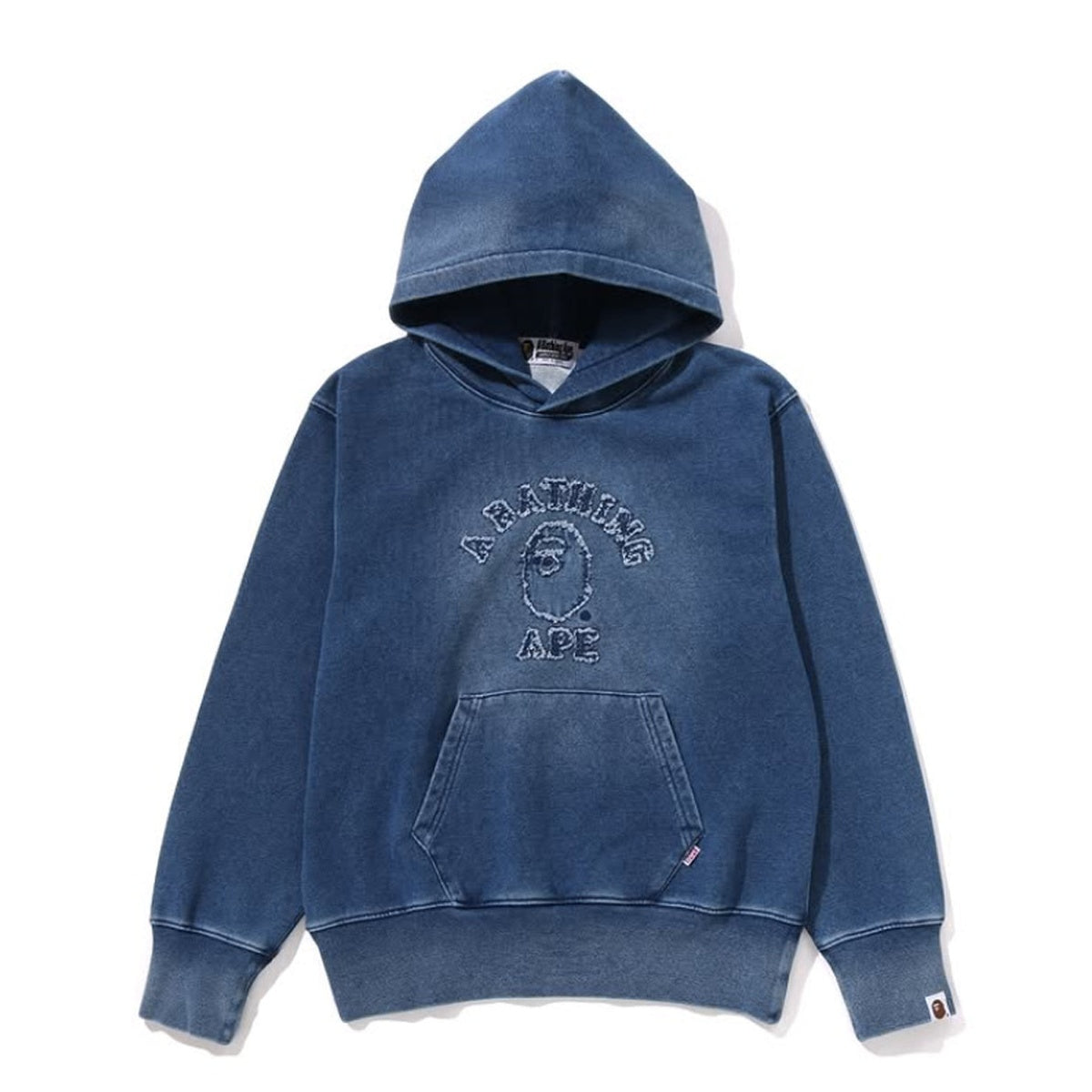 A BATHING APE BAPE Ladies' INDIGO PULLOVER HOODIE INDIGO