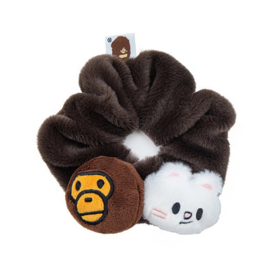 A BATHING APE BAPE STRAYKIDS JINIRET BABY MILO SCRUNCHIE GRAY