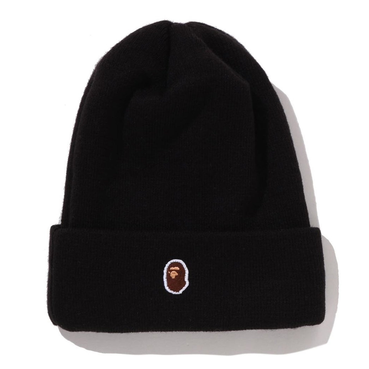 A BATHING APE BAPE APE HEAD ONE POINT NEW ERA KNIT CAP BLACK