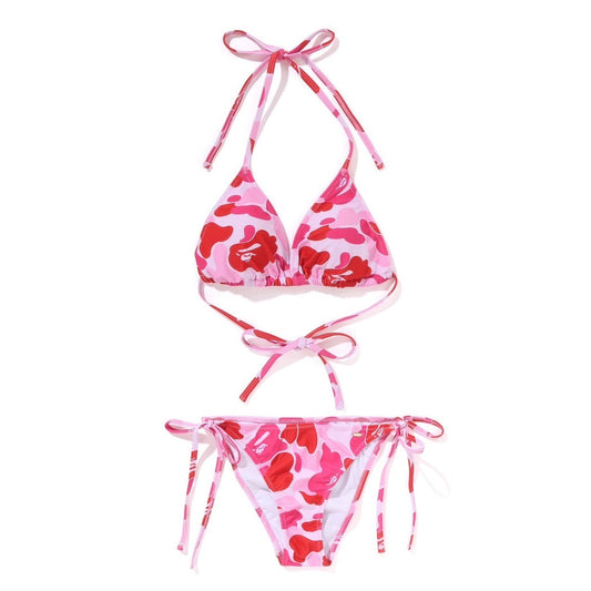 A BATHING APE BAPE Ladies' ABC CAMO SWIM WEAR PINK