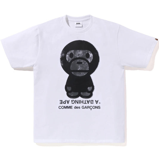 A BATHING APE BAPE COMME des GARCONS CDG OSAKA BIG BABY MILO TEE WHITE
