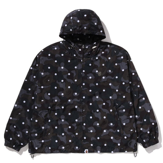 A BATHING APE BAPE ABC DOT HOODED JACKET BLACK