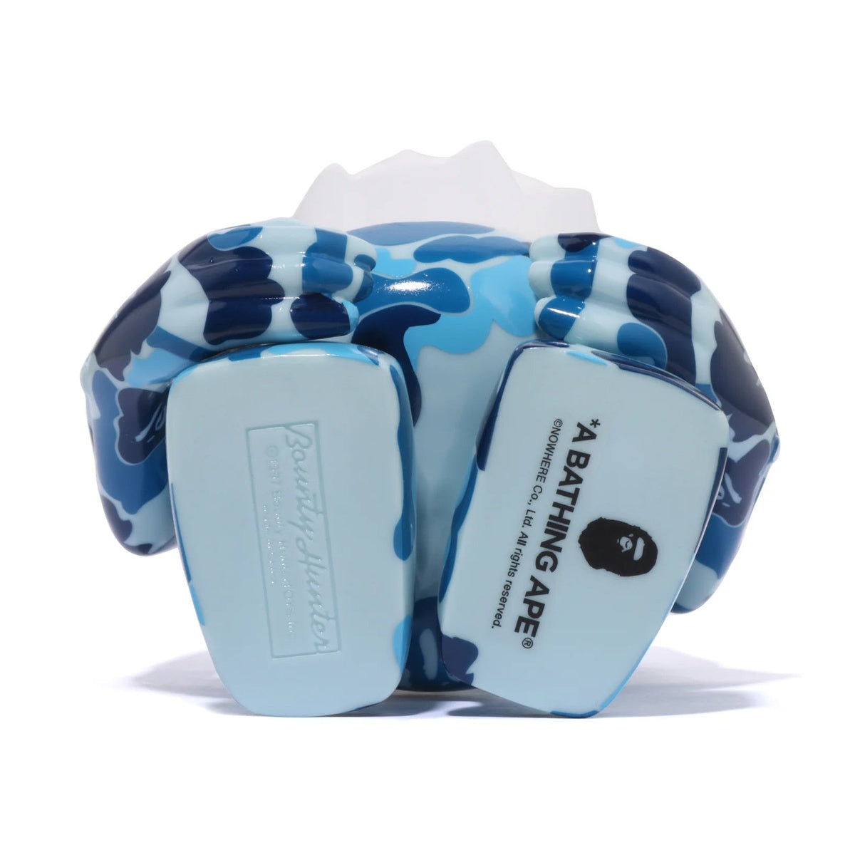 A BATHING APE BAPE BOUNTY HUNTER ABC CAMO SKULL- KUN FIGURE BLUE