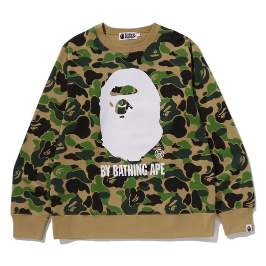A BATHING APE BAPE ABC CAMO BY BATHING APE CREWNECK SWEAT SHIRT GREEN