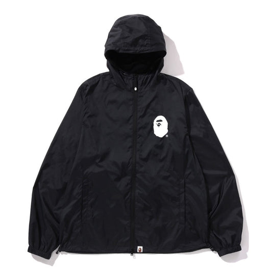 A BATHING APE BAPE APE HEAD PACKABLE JACKET BLACK