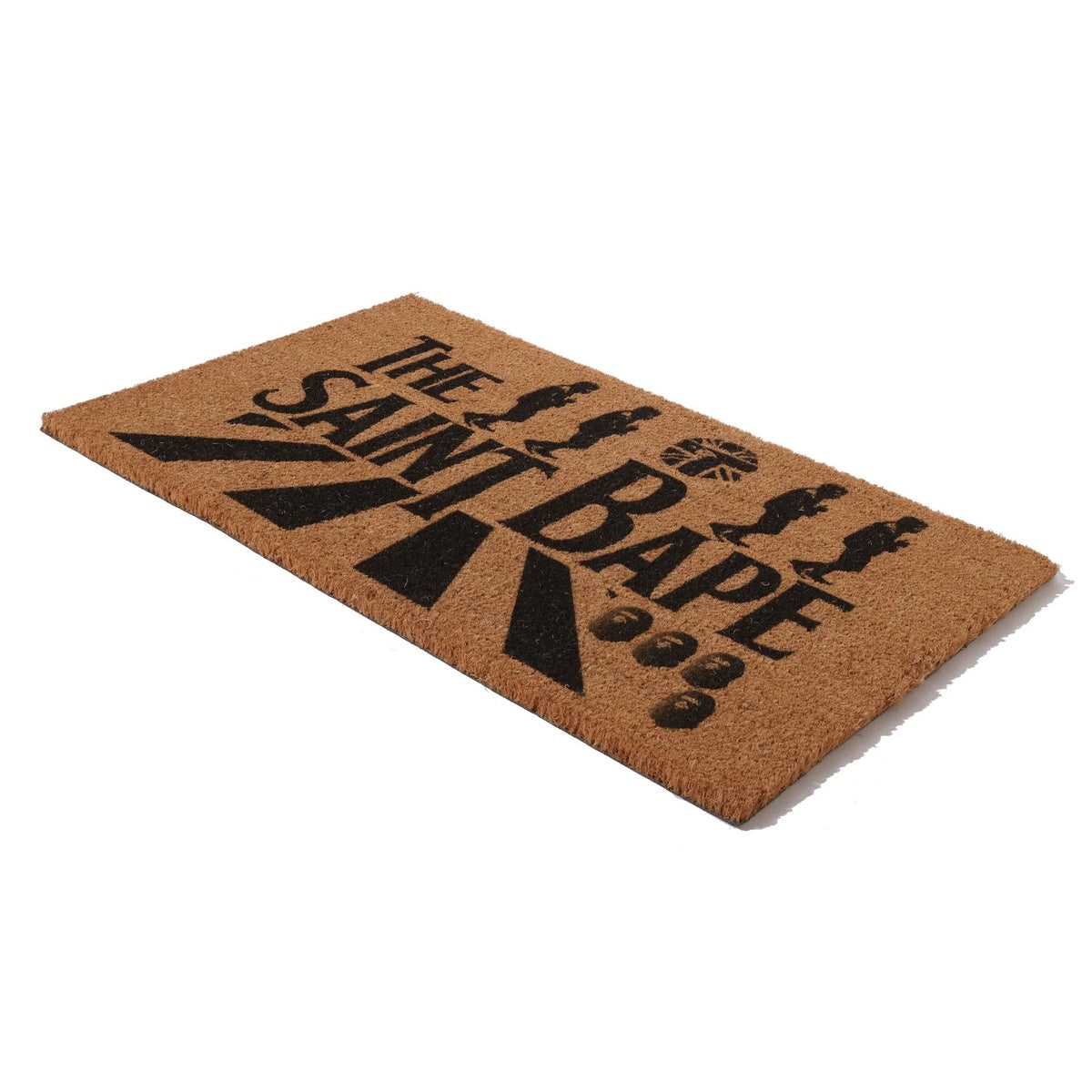 A BATHING APE BAPE SAINT MXXXXXX DOORMAT BLACK