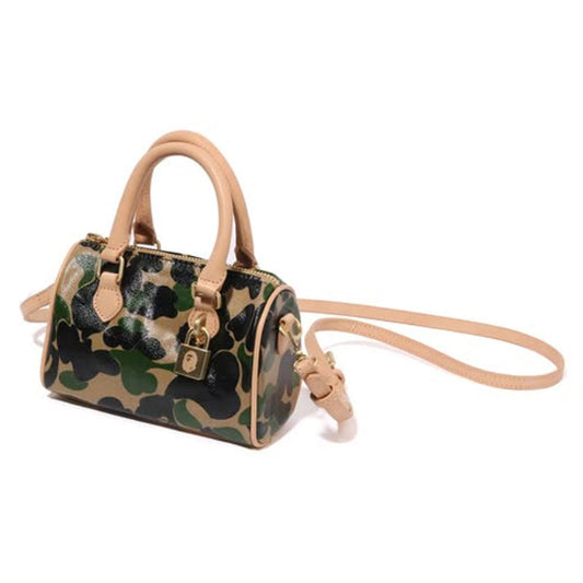 A BATHING APE BAPE Ladies' ABC CAMO MINI SHOULDER BAG GREEN
