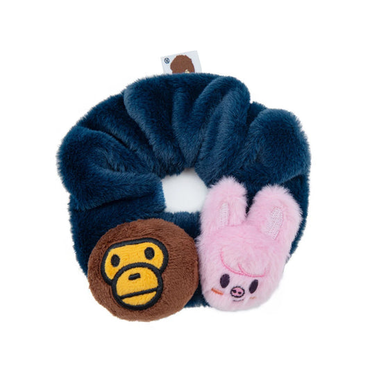 A BATHING APE BAPE STRAYKIDS DWAEKKI BABY MILO SCRUNCHIE BLUE