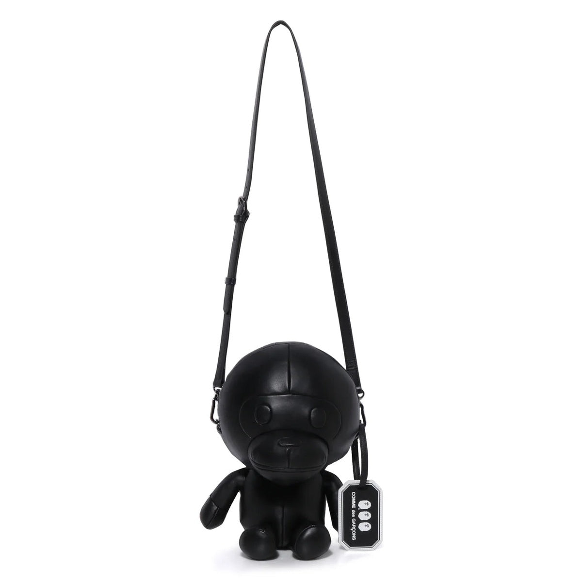 A BATHING APE BAPE × COMME des GARCONS CDG OSAKA BABY MILO LEATHER SHOULDER BAG BLACK